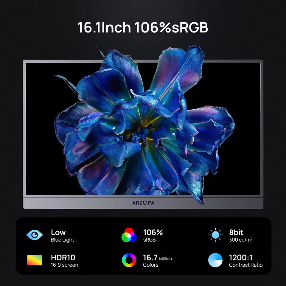 16,1" 144 Hz | Bærbar gamingskærm (inkl. beskyttelses-sleeve)