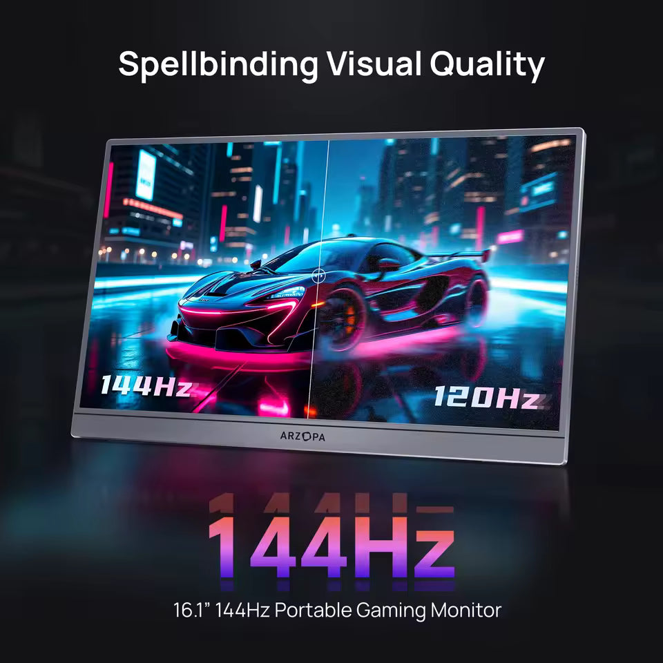 16,1" 144 Hz | Bærbar gamingskærm (inkl. beskyttelses-sleeve)