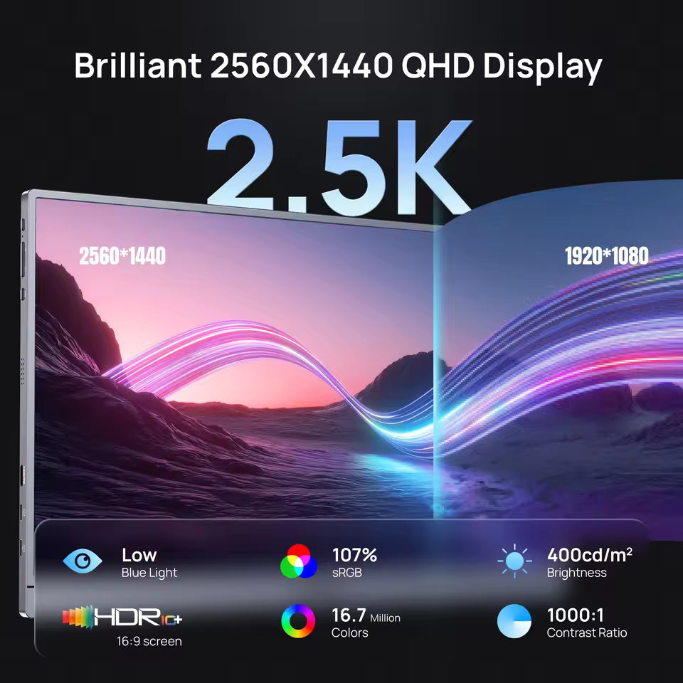 16,1" 2.5K 180 Hz | Perfekt til krævende arbejde og gaming (inkl. beskyttelses-sleeve)