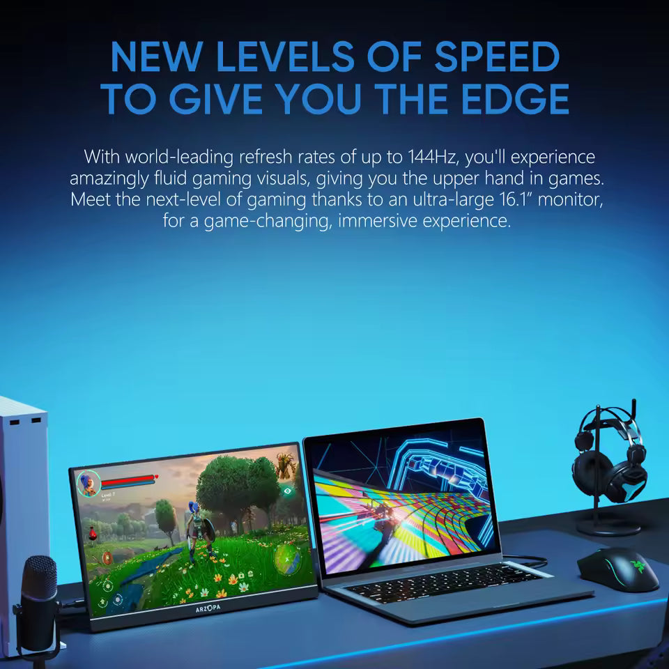 16,1" 144Hz | Bærbar gamingskærm